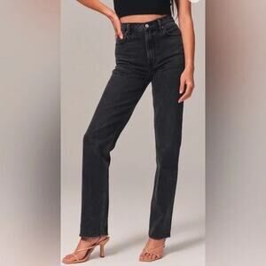 Abercrombie The 90s Straight Ultra High Rise Sz 29 Curve Love